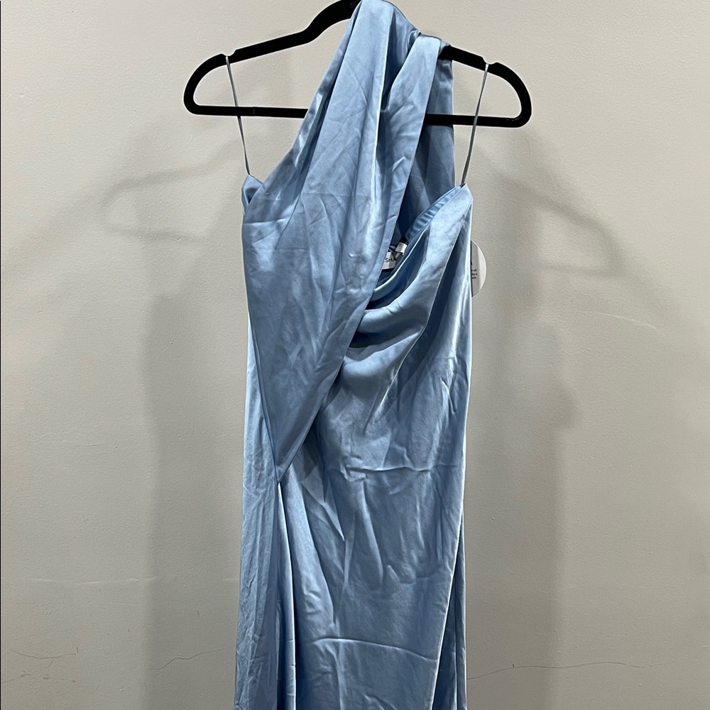 MISHA COLLECTION - LILIA SATIN MAXI DRESS - BLUE - Picture 3 of 14
